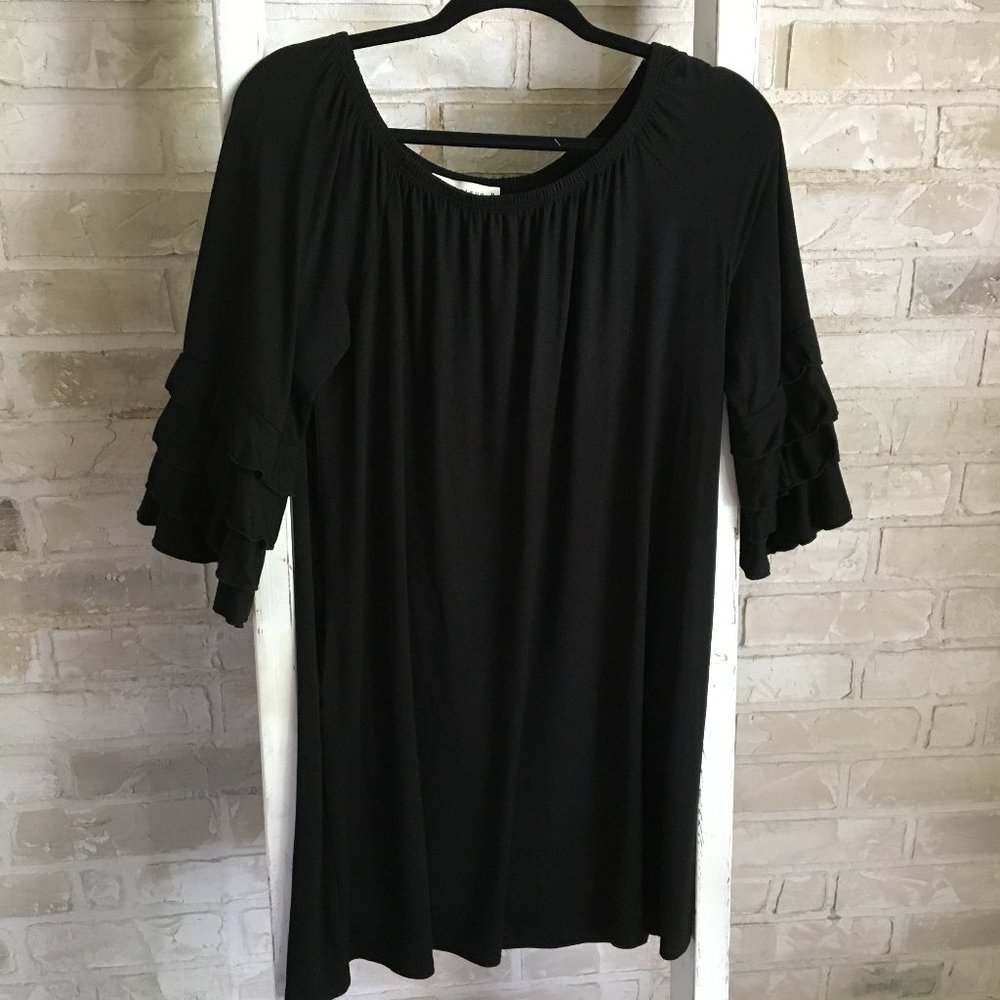 Black Ruffle Tunic